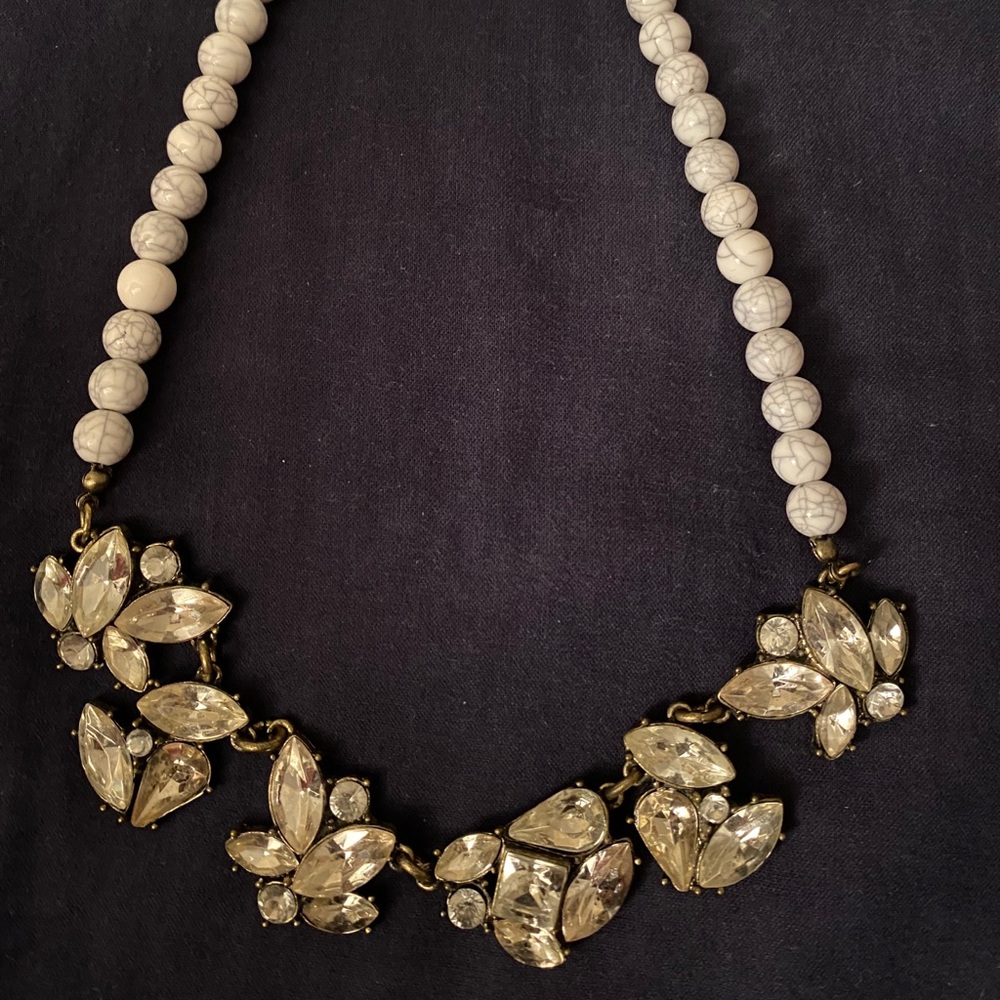 Sugarfix White and Crystal Clusters Necklace
